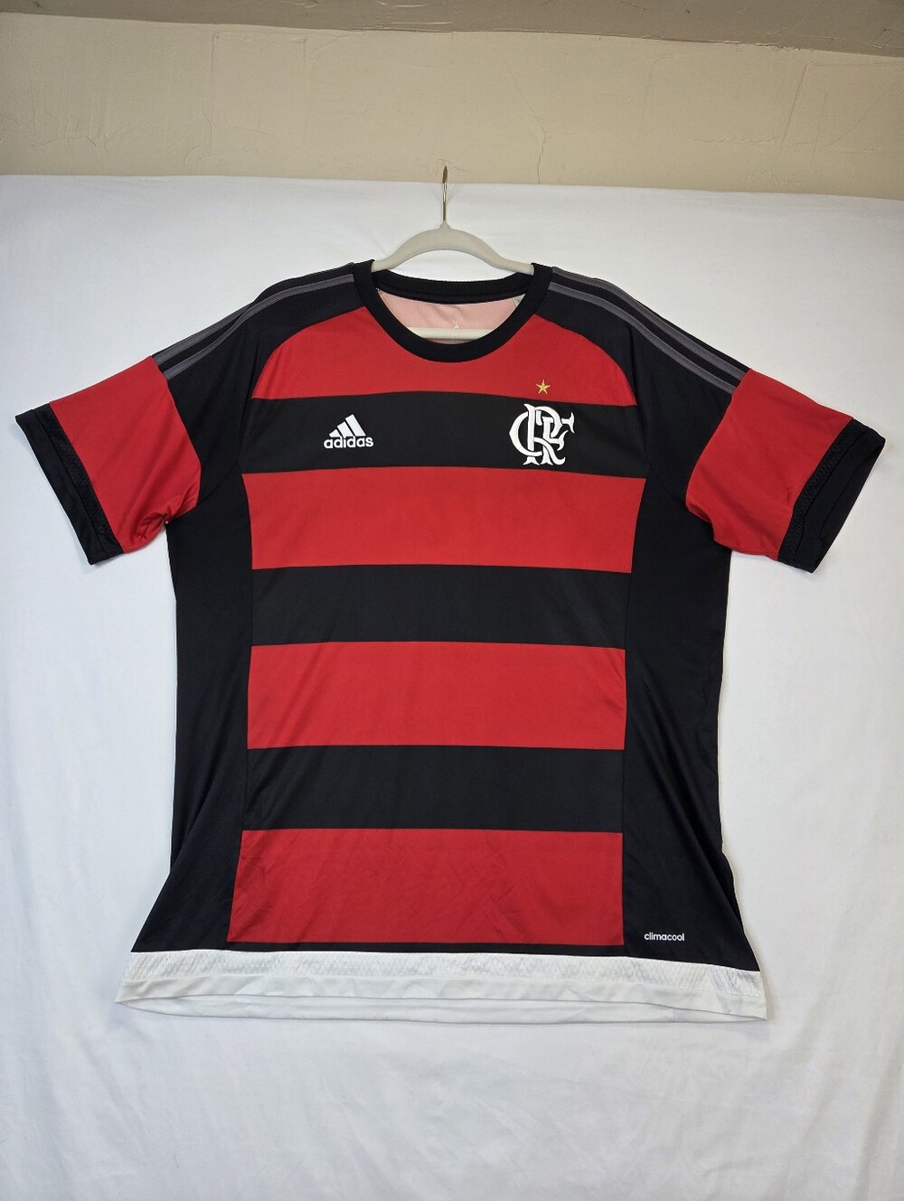Adidas CR Flamengo Home Soccer Jersey XL ClimaCool Red Black TITO Guaravita